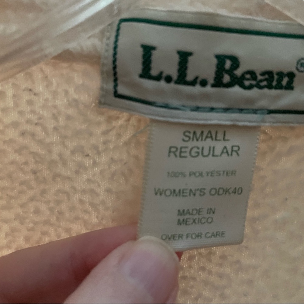 LL Bean Cream Women's Robe - Picture 2 of 3